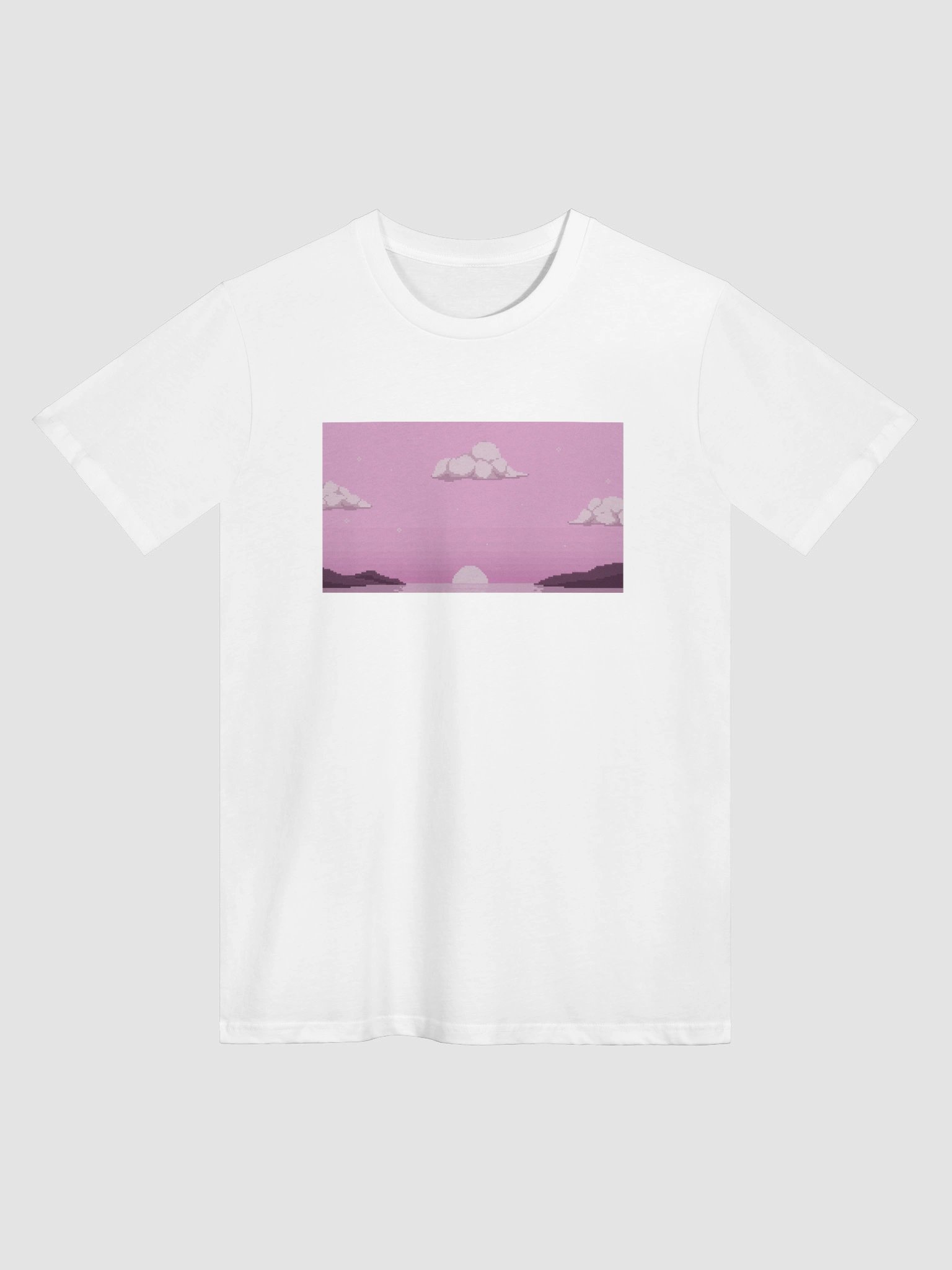 Pixel Art "Pink Sky" Graphic Tee product image (1)
