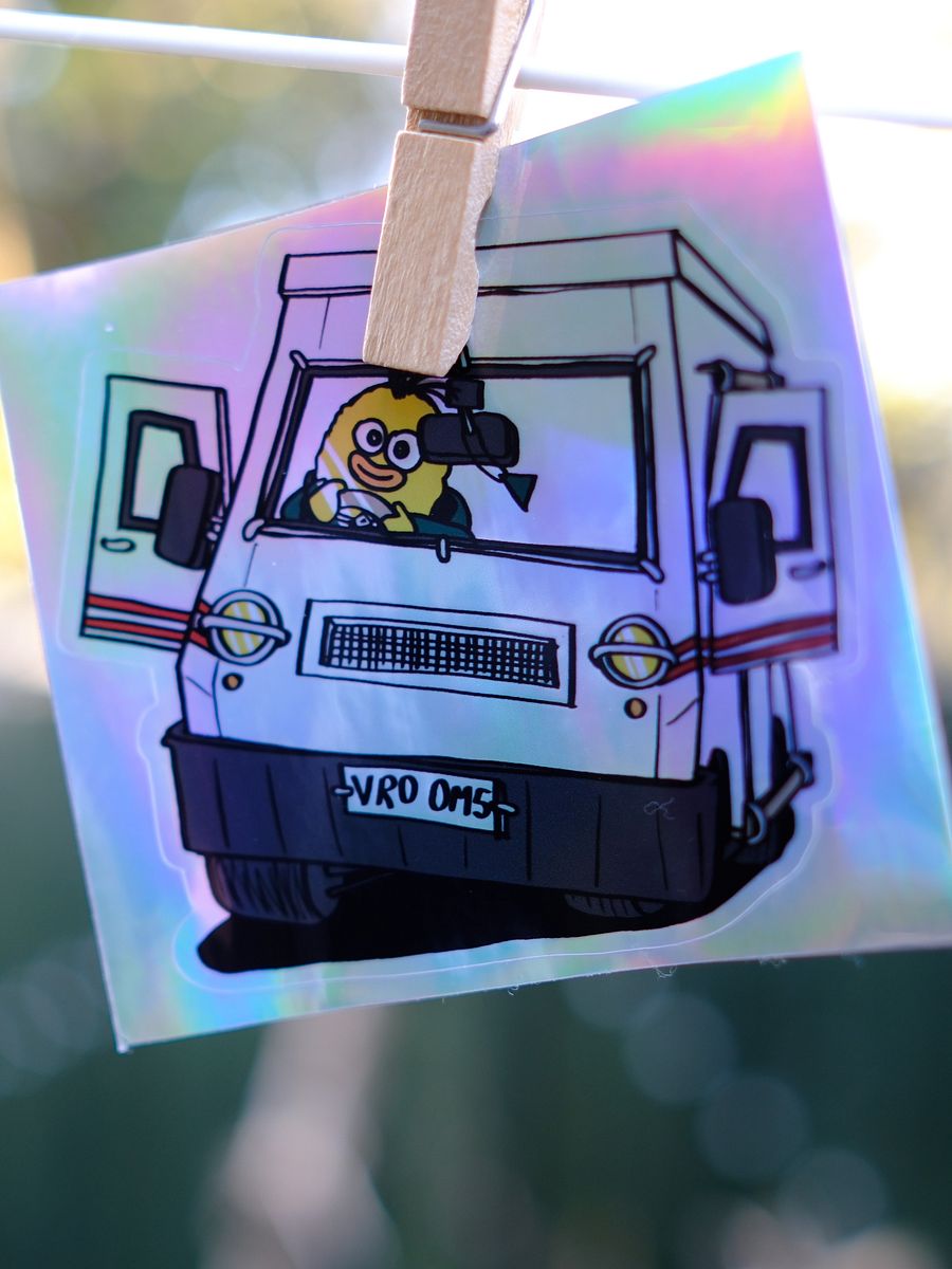 Holographic Wheelie Van sticker! product image (3)