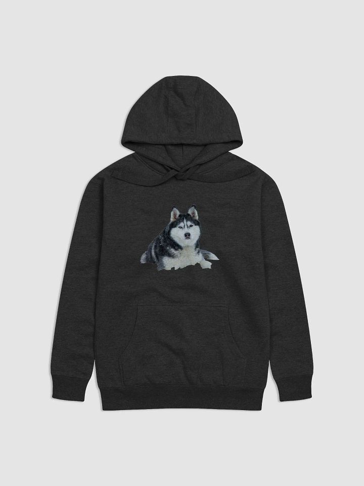 Majestic Siberian Husky with two different colored eyes in the snow. product image (1)