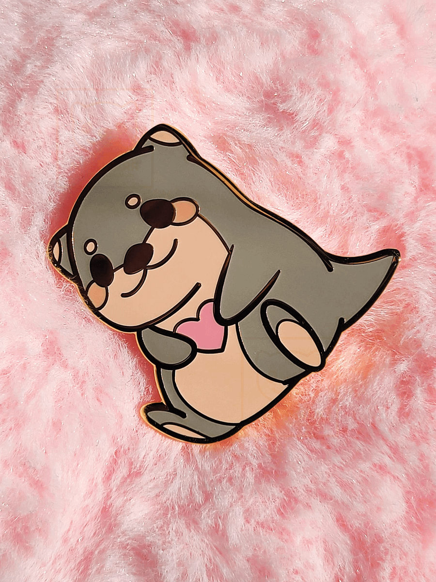 Chubby Love Otter Enamel Pin product image (2)