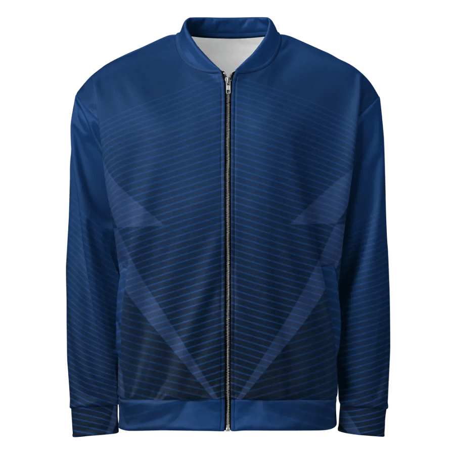 Symmetry in Blue All-Over Bomber Jacket product image (1)