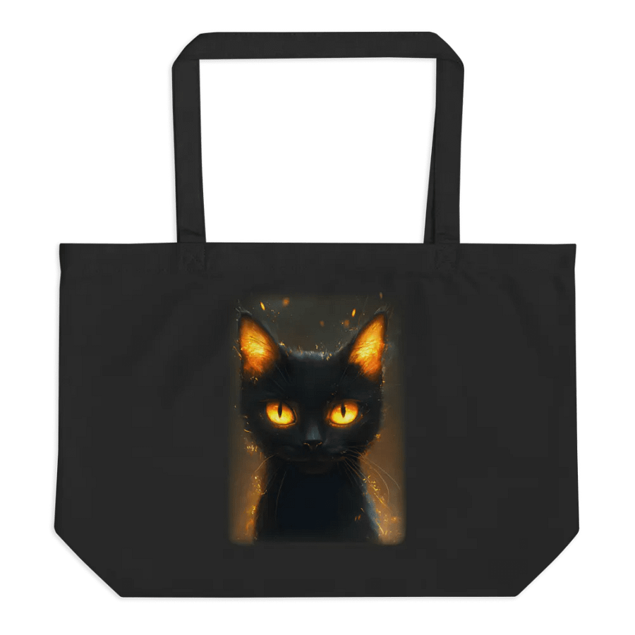 Shoulder bag with fire eyed cat product image (1)