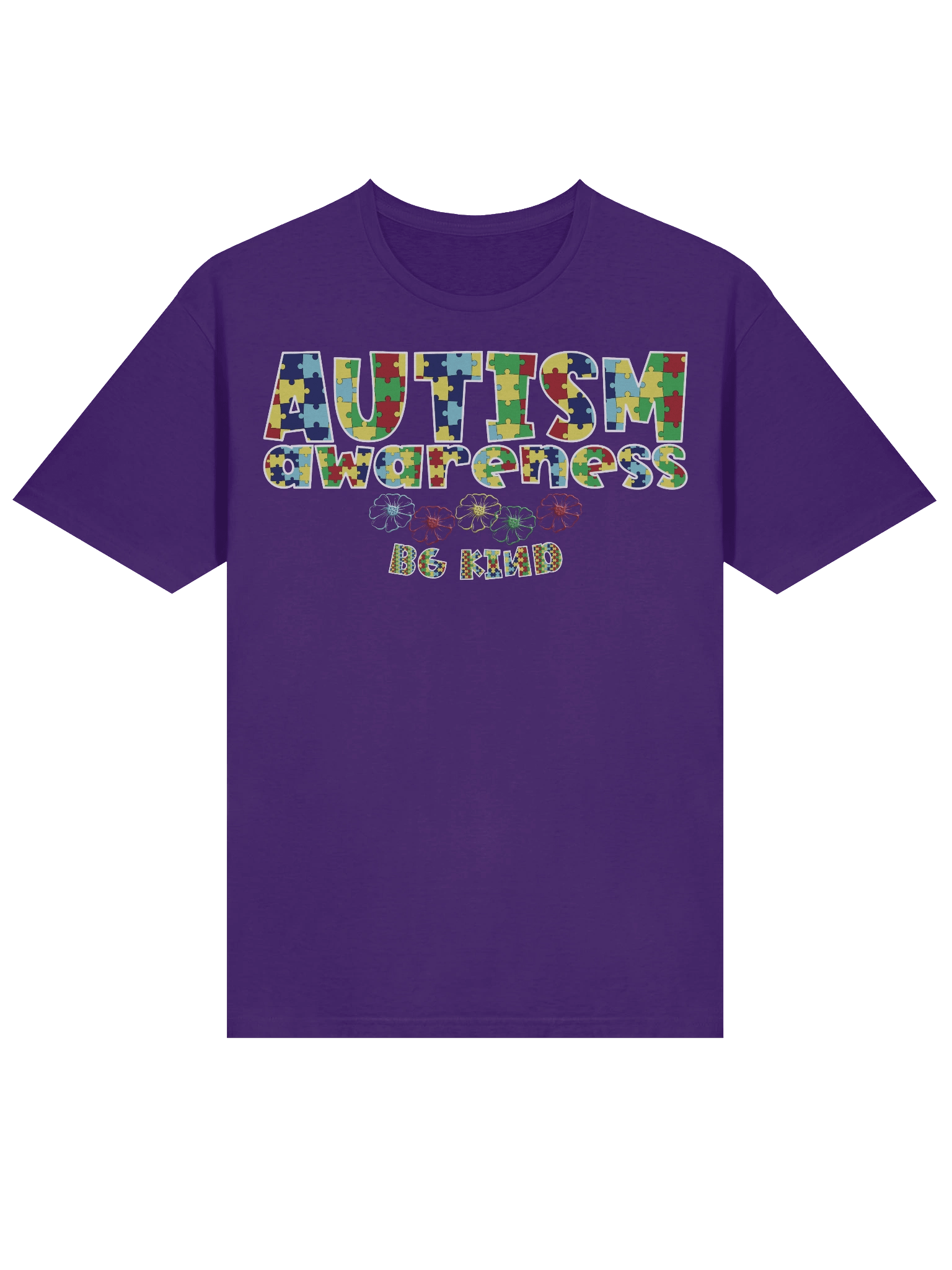 Autism Awareness “Be Kind” Puzzle Piece T-Shirt product image (26)