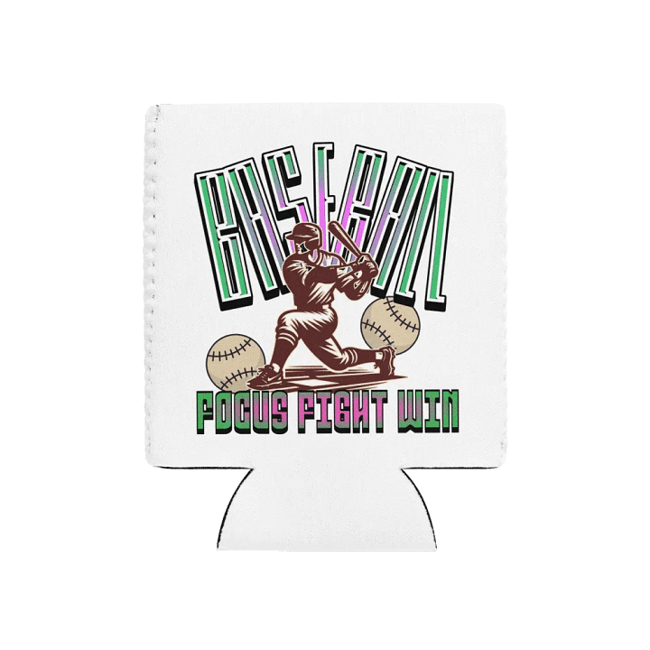 Focus Fight Win Baseball Swing Can Cooler product image (1)