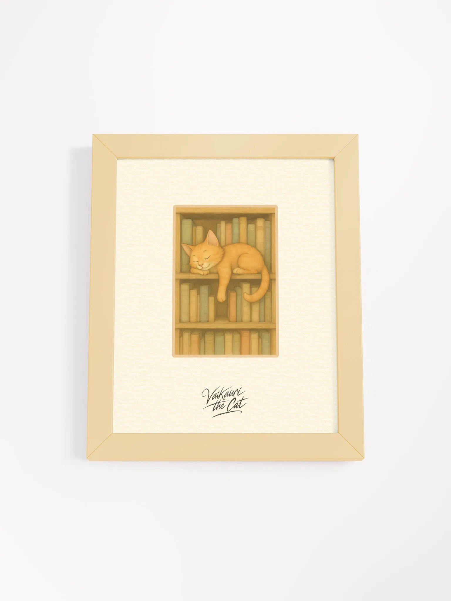 Vaikauri the Cat - Framed Matte Artprint product image (2)