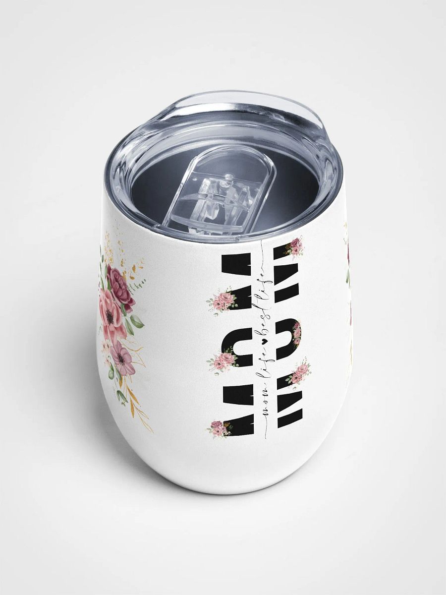 Floral Mom Life Wine Tumbler product image (4)