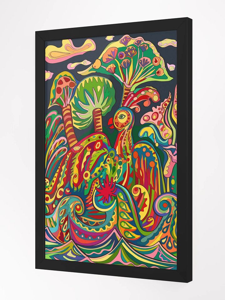 Vibrant Ayous Wood Framed Matte Poster - Loro Park Bird product image (10)