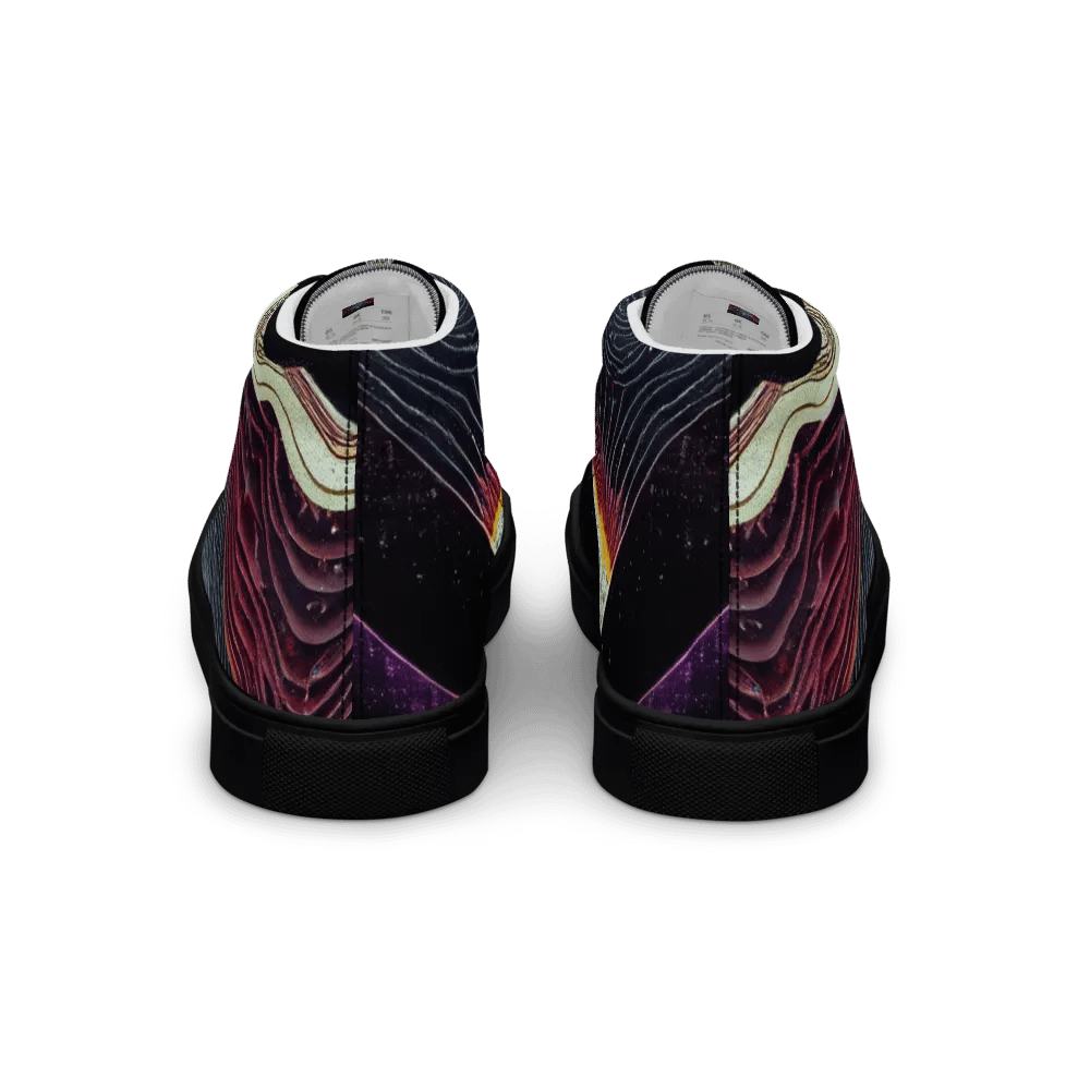 Cosmic Wave Men's premium canvas High Tops product image (4)