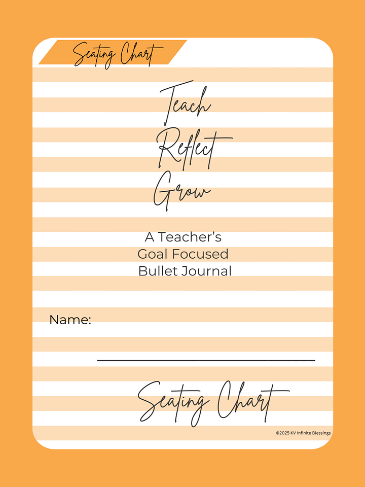 Teacher Seating Chart Organizer | Digital & Printable Bullet Journal product image (1)