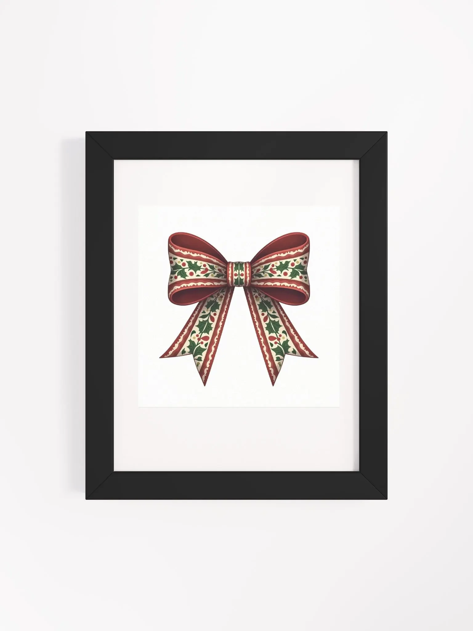 Festive Holly Decorative Bow Poster product image (39)