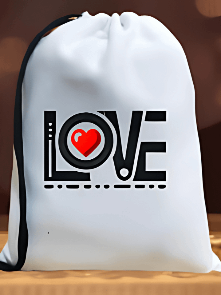 Love Word Valentine Sack Sublimation Design – high-quality 300 DPI PNG digital download product image (1)