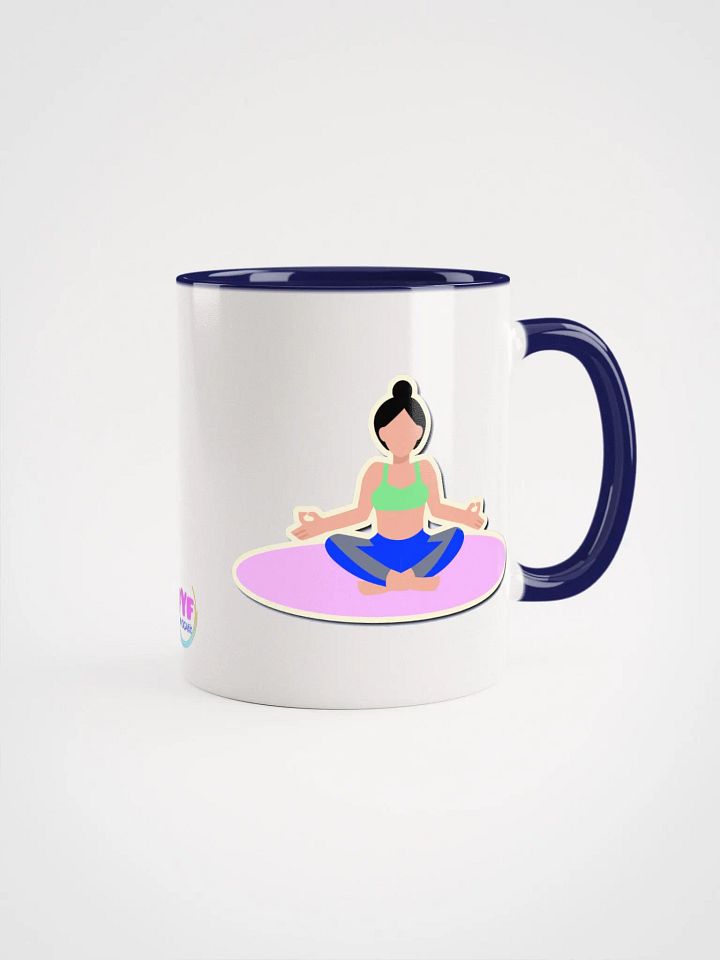 FitYOGAFit Color-Accent Yoga Mug - Ceramic with Motivational Design product image (1)