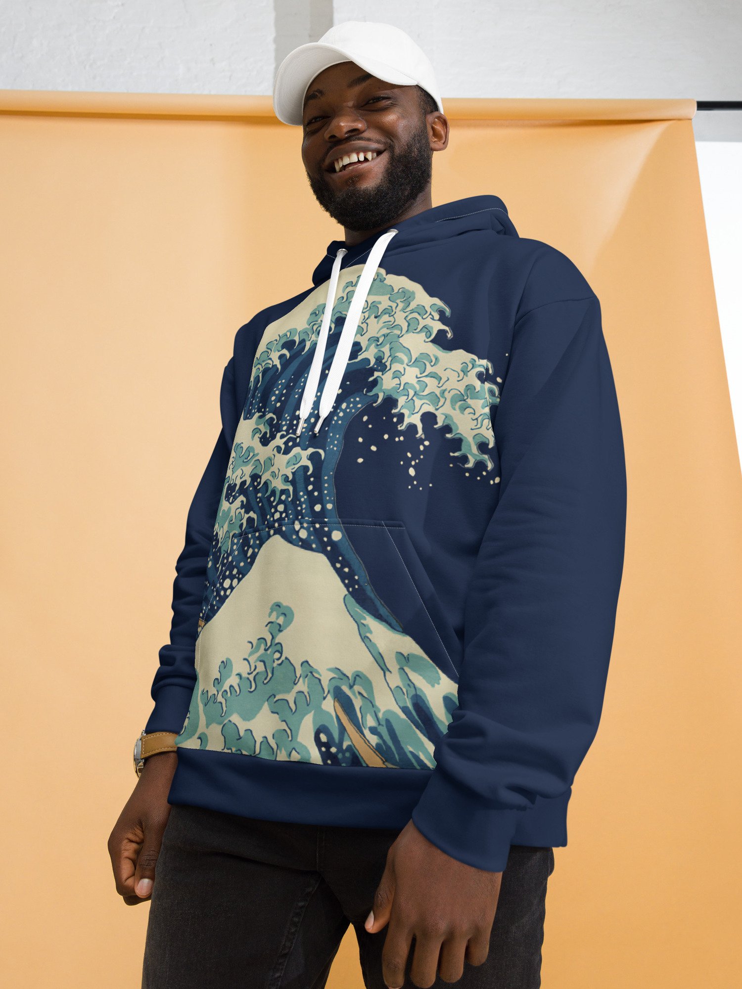 Under the Wave off Kanagawa All-Over Print Recycled Unisex Hoodie product image (2)