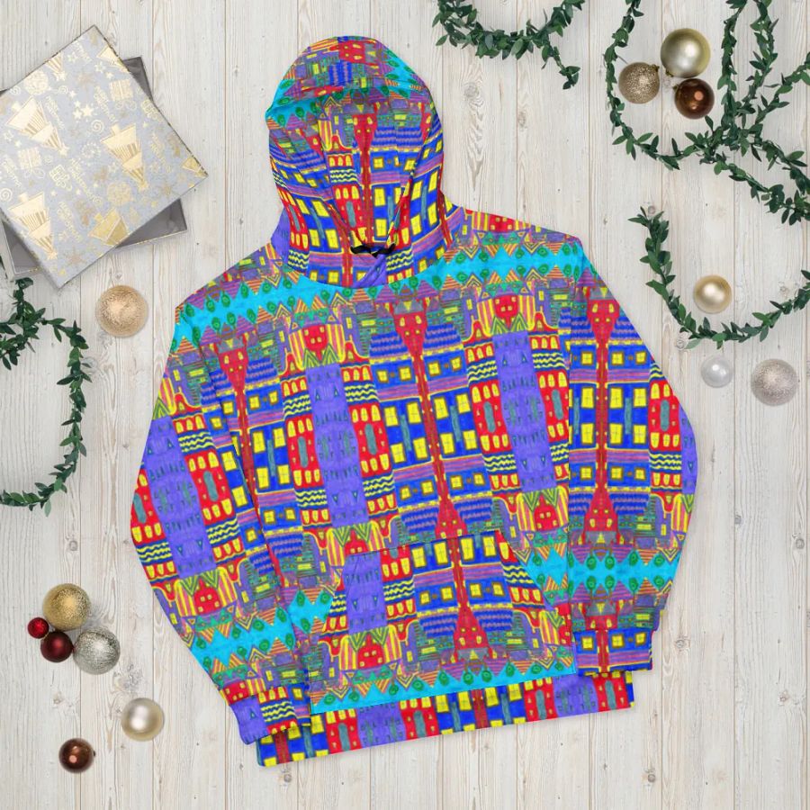 Abstract Playful Houses #2 Unisex Pull Over Hoodie product image (12)