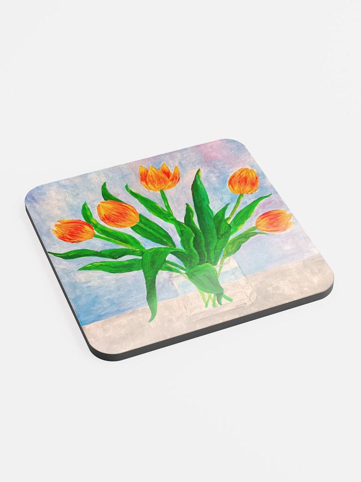 Tulip Dreams Glossed Cork Coaster product image (2)