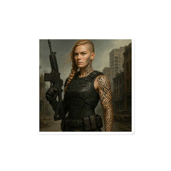 Tactical Warrior Woman Magnet product image (2)
