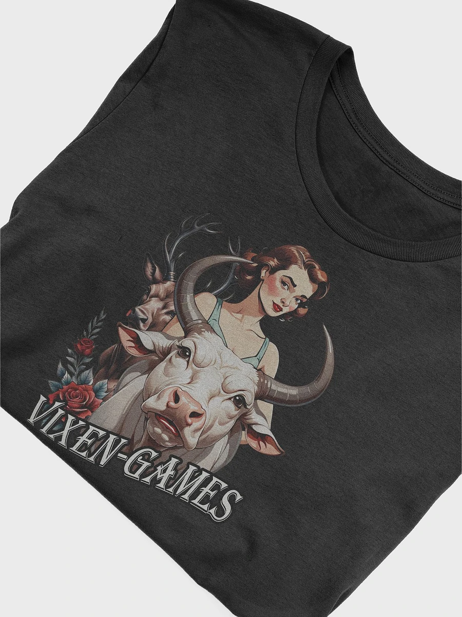 Vixen Games White Bull and Stag with roses T-shirt product image (45)