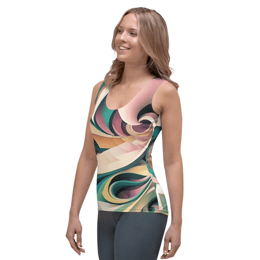 Abstract Lithographic Pattern Design Tank Top - V6 product image (3)