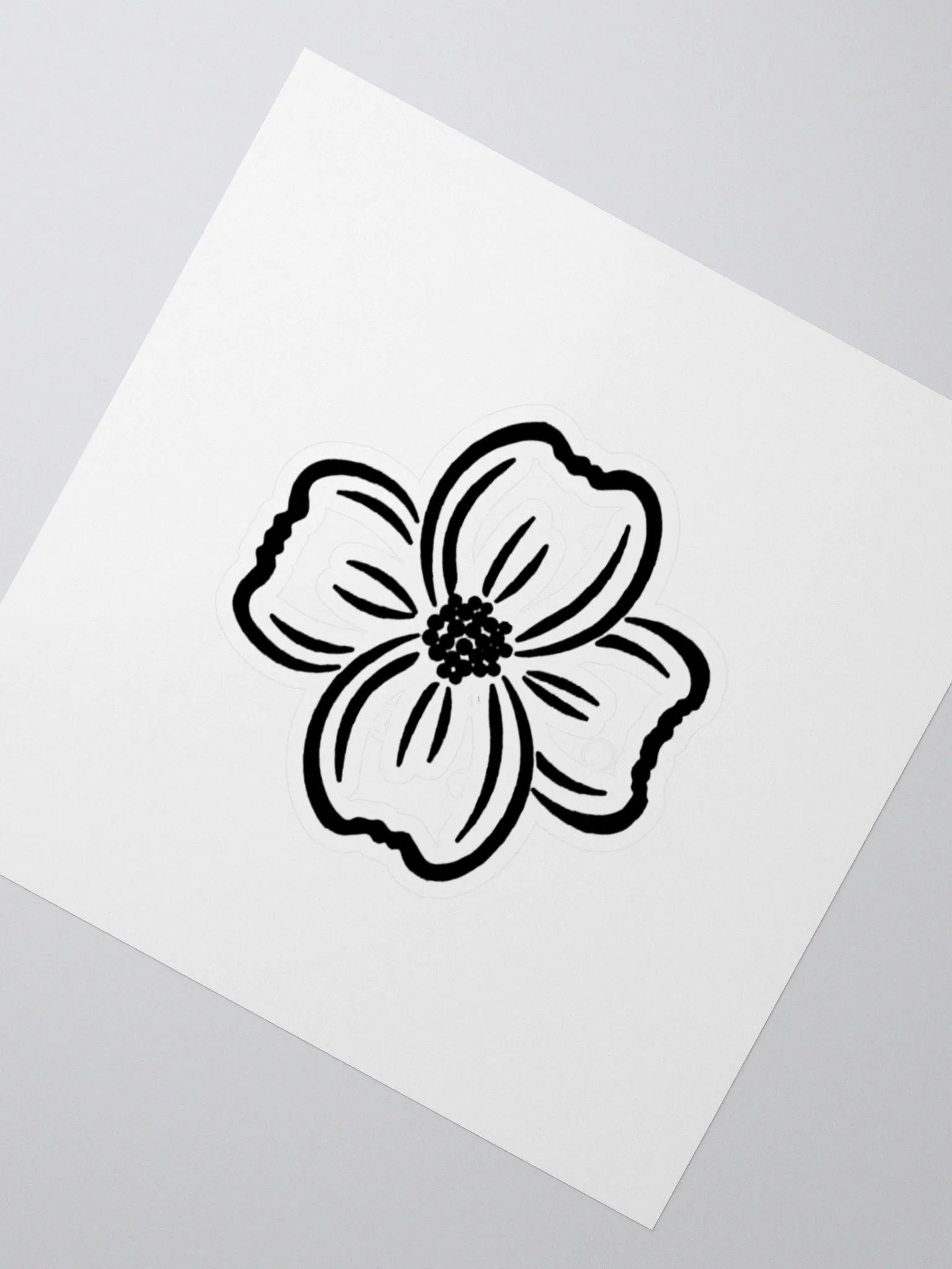 Dogwood black sticker product image (2)