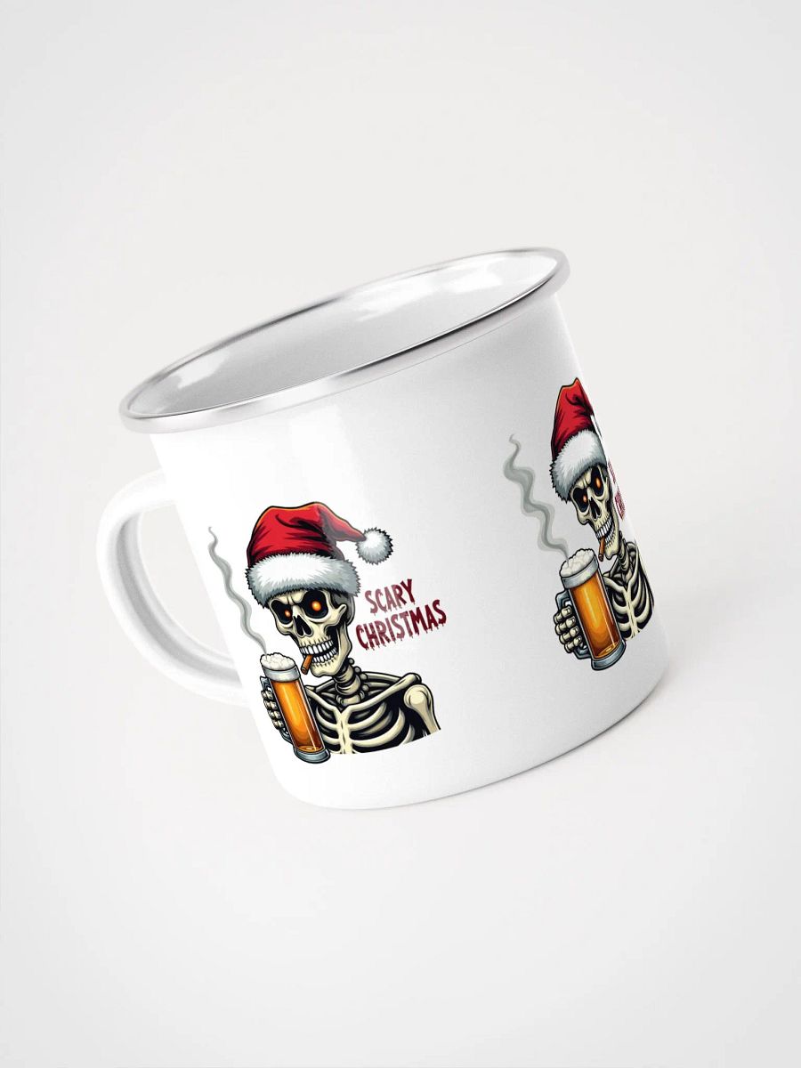 Scary Christmas Skeleton Enamel Mug product image (4)