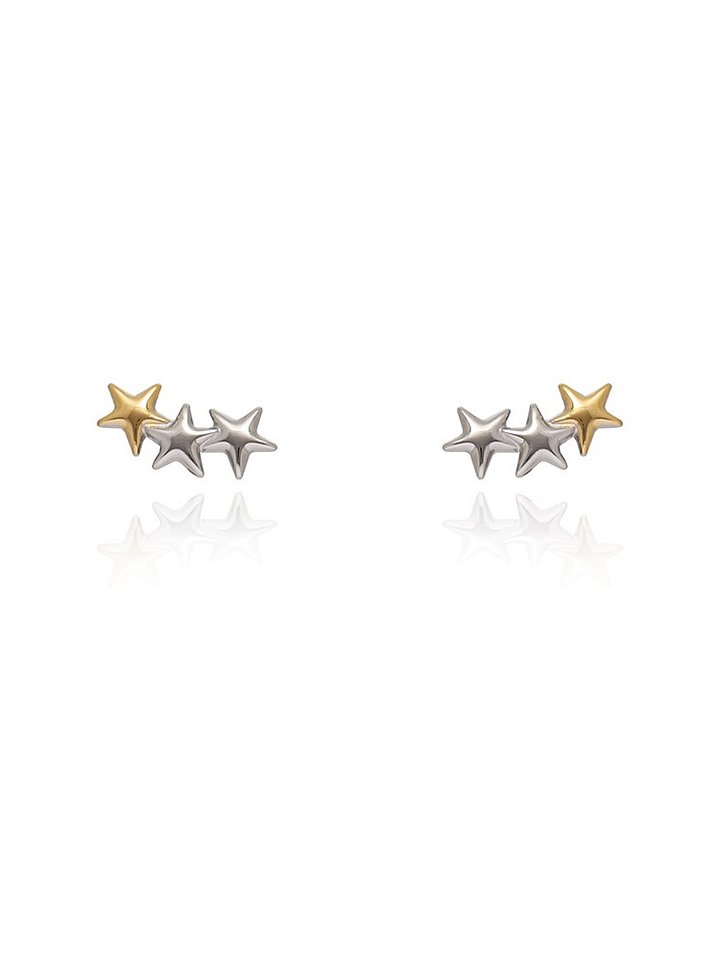 Triple Star Stud Earrings | 18k Gold Plated product image (1)