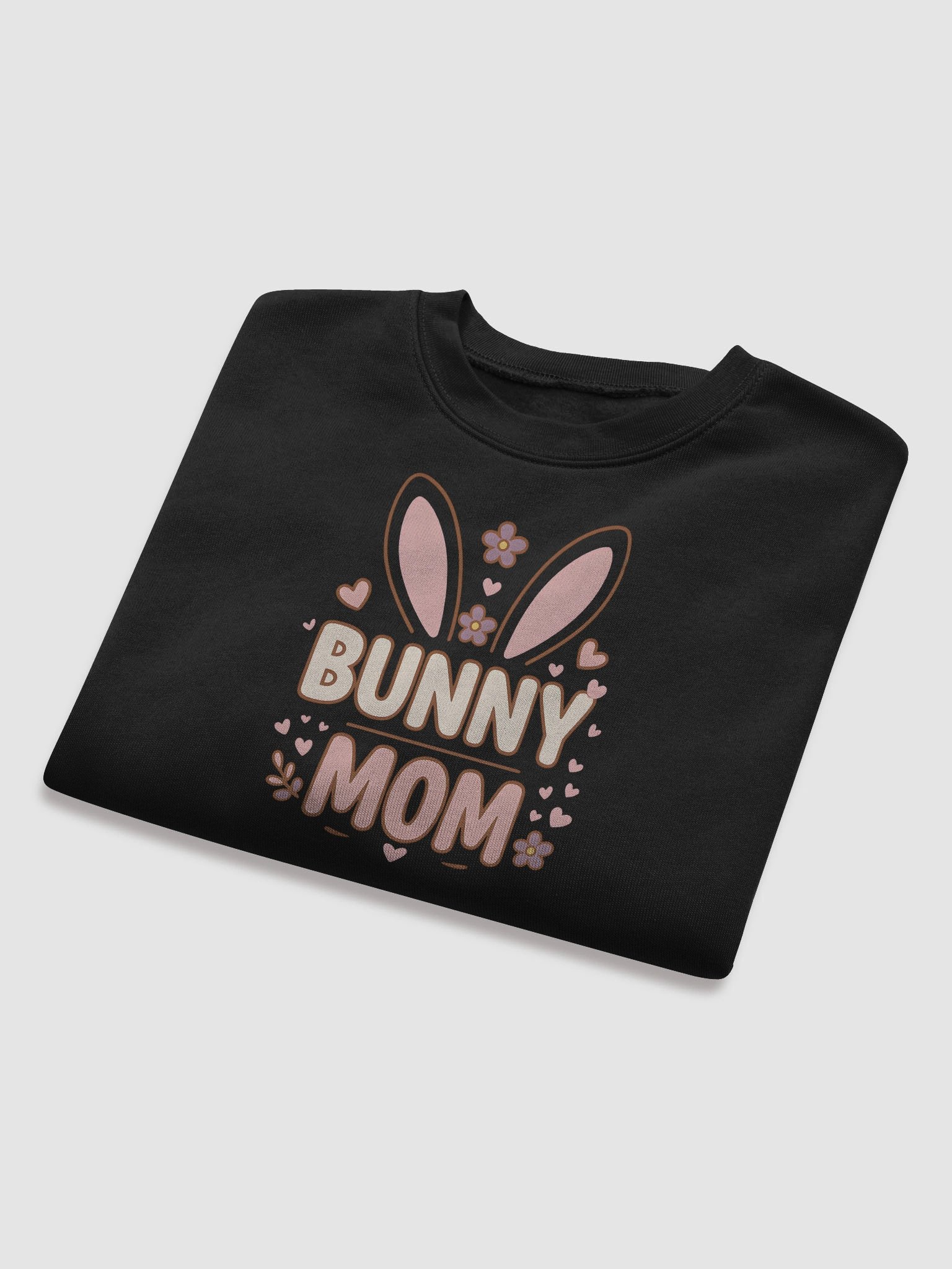 Bunny Mom Crop Top | Playful Bunny Ears & Flowers | Easter Animal Lover Gift product image (8)