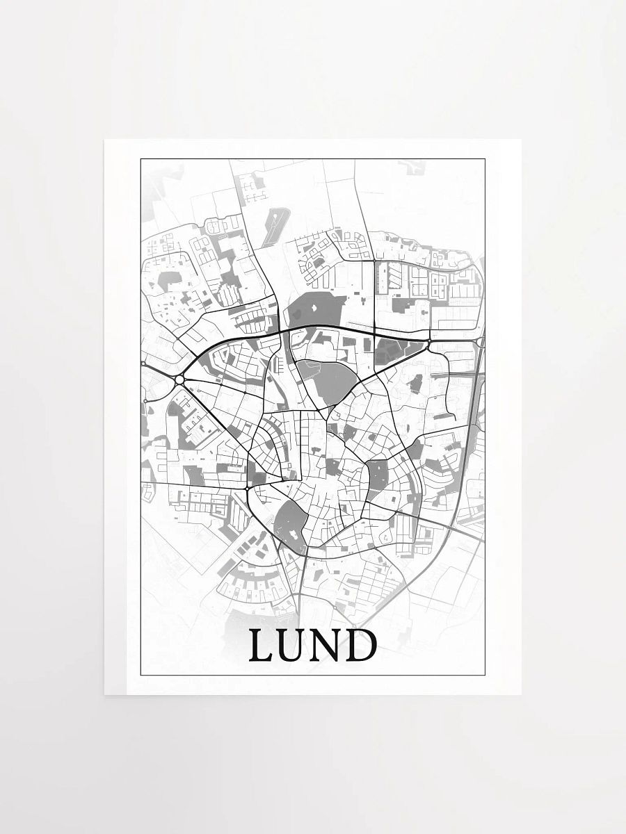 Lund, Sweden, city map print product image (2)