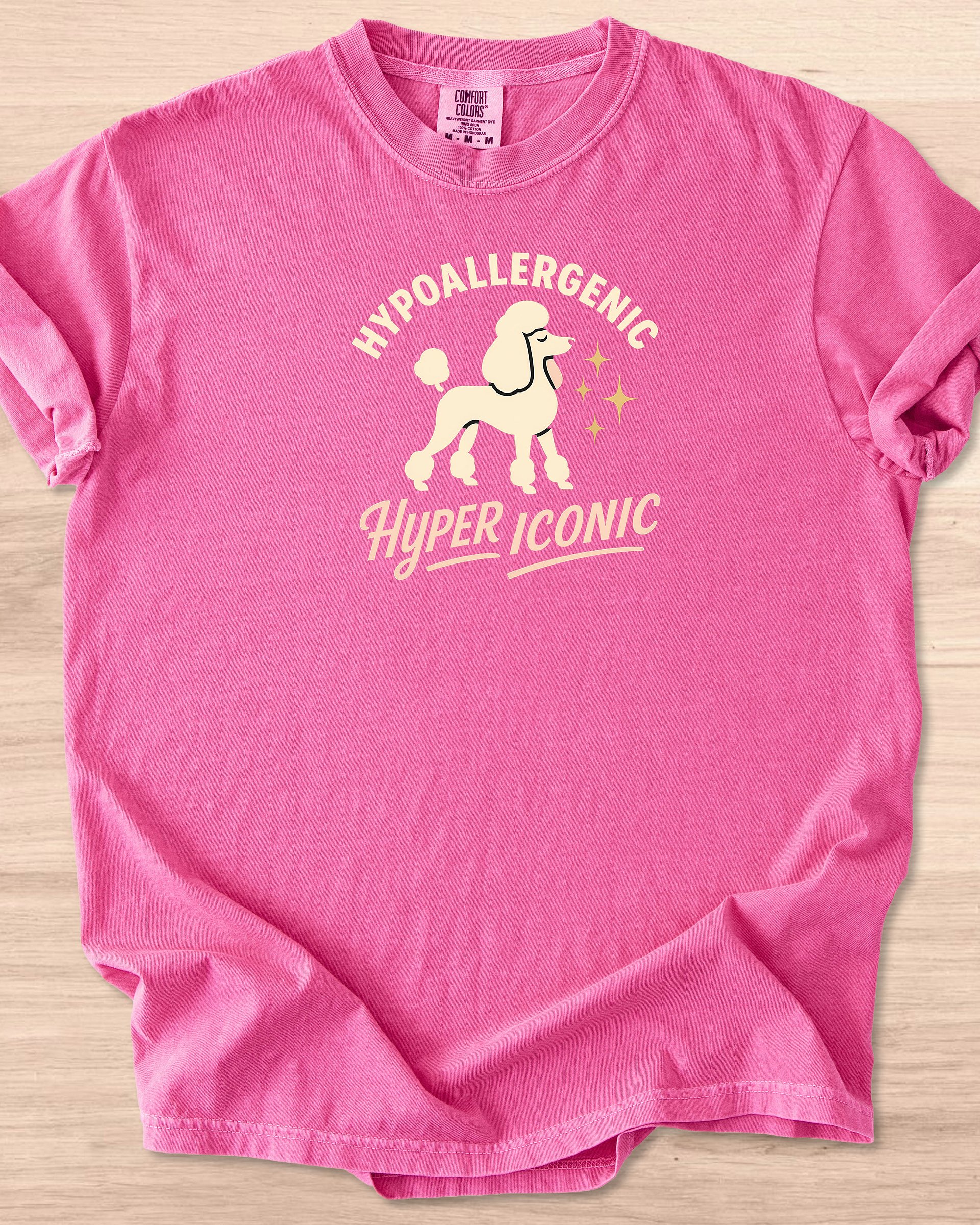 Hypoallergenic, Hyper Iconic (Poodle) Tee product image (21)
