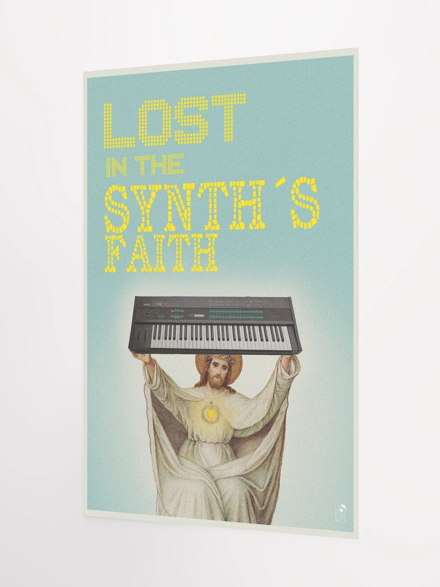 Lost in the Synth´s Faith, YAMAHA Dx7 tribute, by Frank Fonik, Techno EDM Matte Paper Poster product image (2)