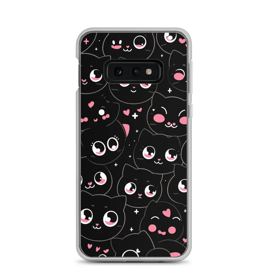 Whimsical Black Cat Faces Samsung® Case product image (3)