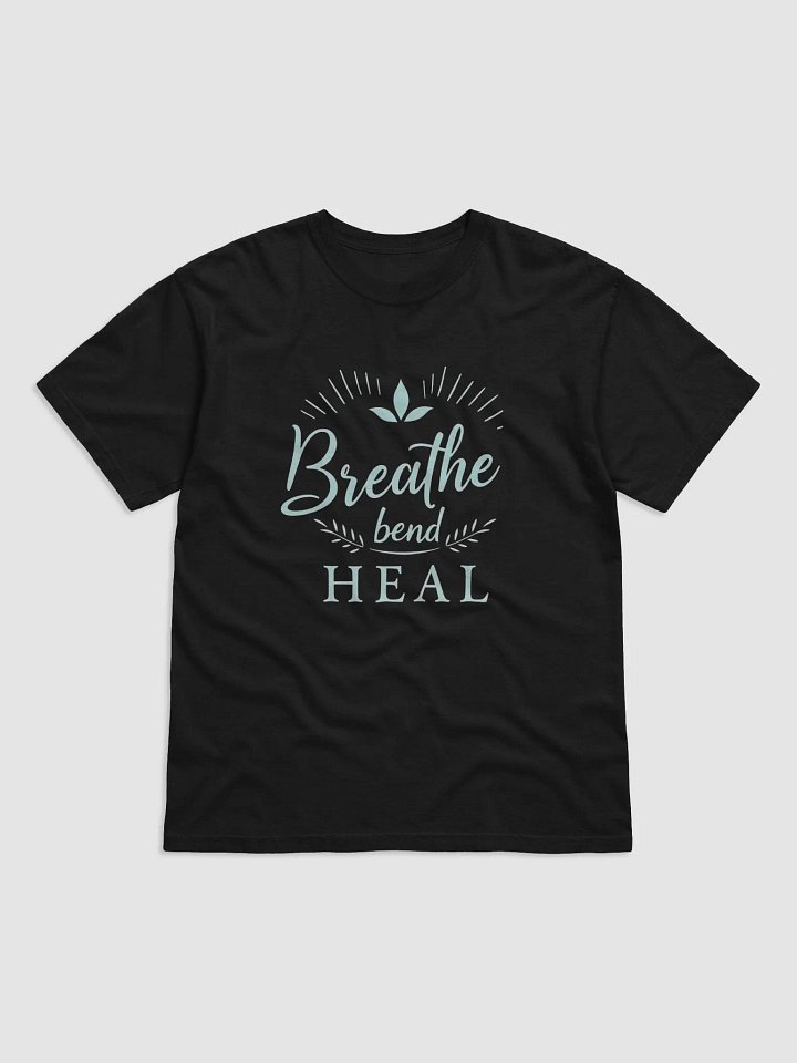 Empower Your Journey with the 'Breathe, Bend, Heal' Yoga T-Shirt – A Symbol of Mental Health Awareness and Inner Peace" product image (1)