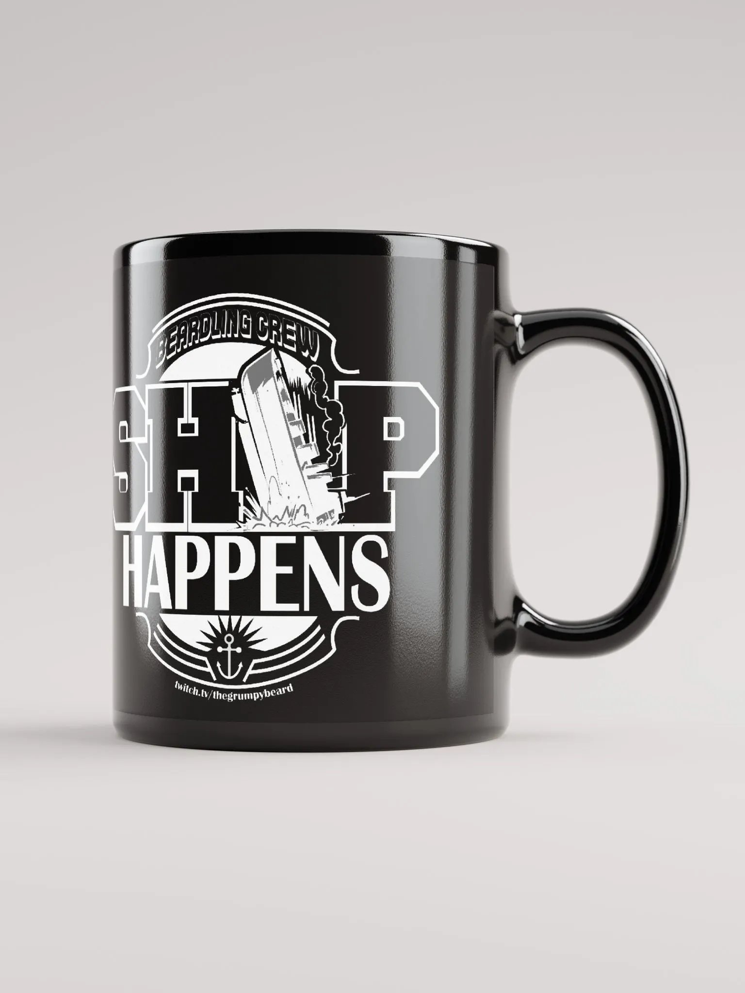 SHIP HAPPENS - Black Glossy Mug product image (2)
