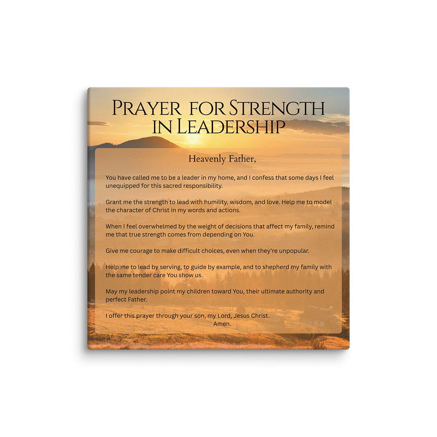 Prayer for Strength in Leadership - Canvas product image (10)
