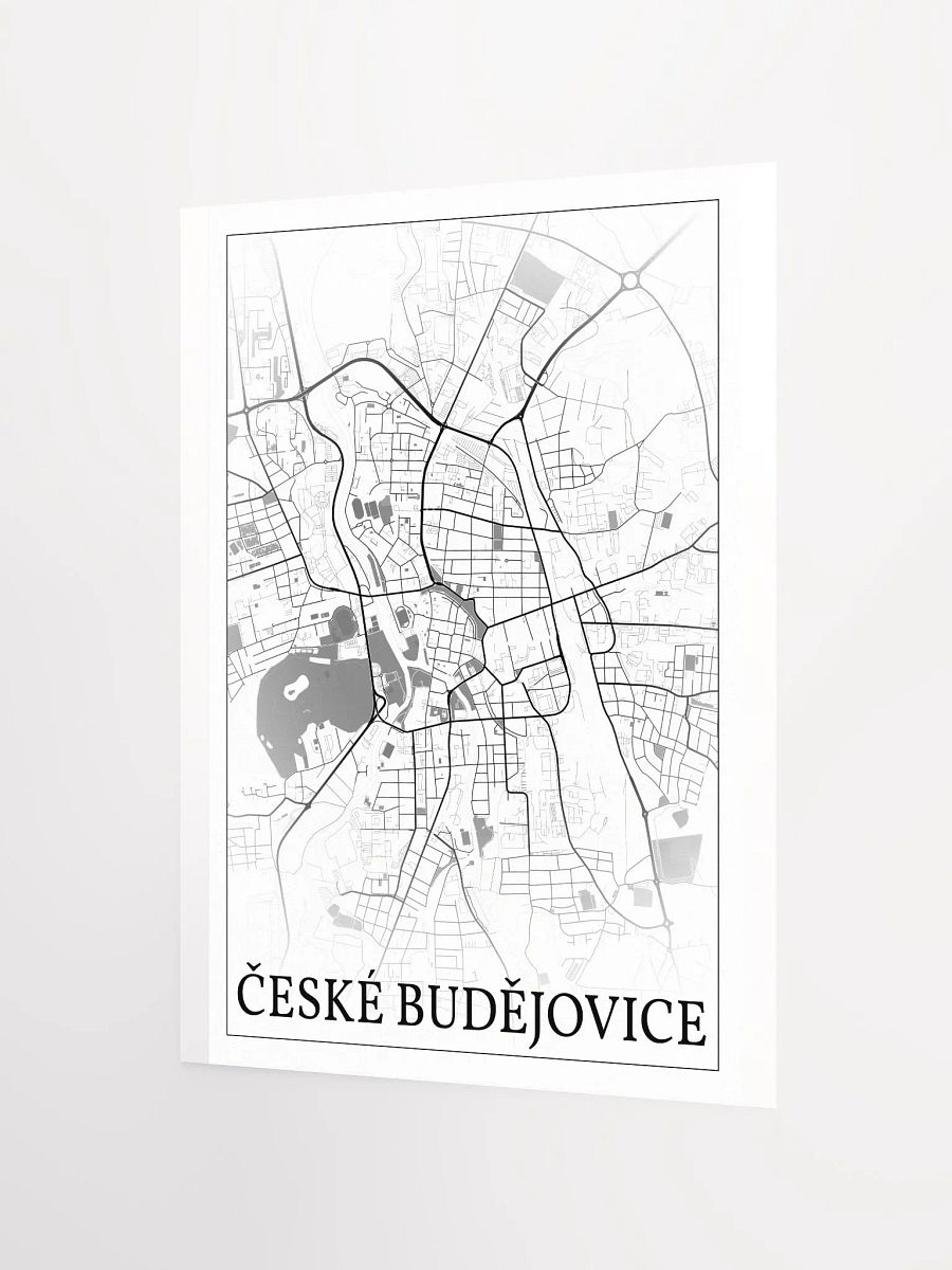 České Budějovice, Czechia, city map print product image (7)