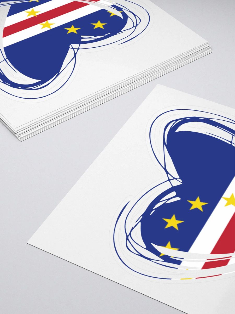 Cape Verde Heart Flag Sticker product image (12)