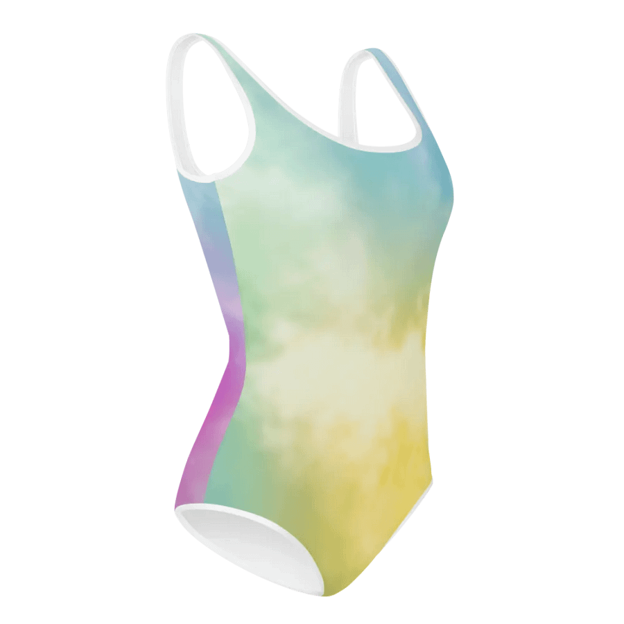 Blur cloud rainbow Design Youth One Piece Swimsuit - V3 product image (3)