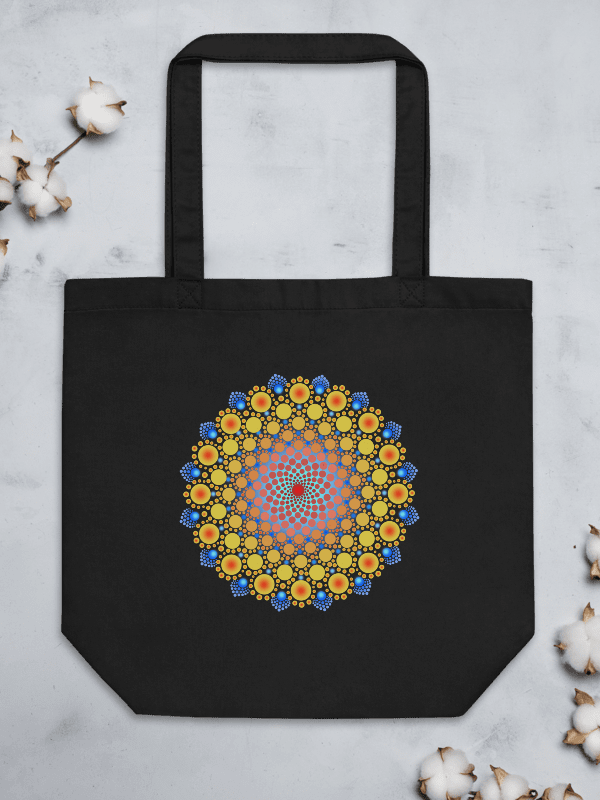 Orange Sunflower Mandala Eco-Friendly Tote Bag product image (2)