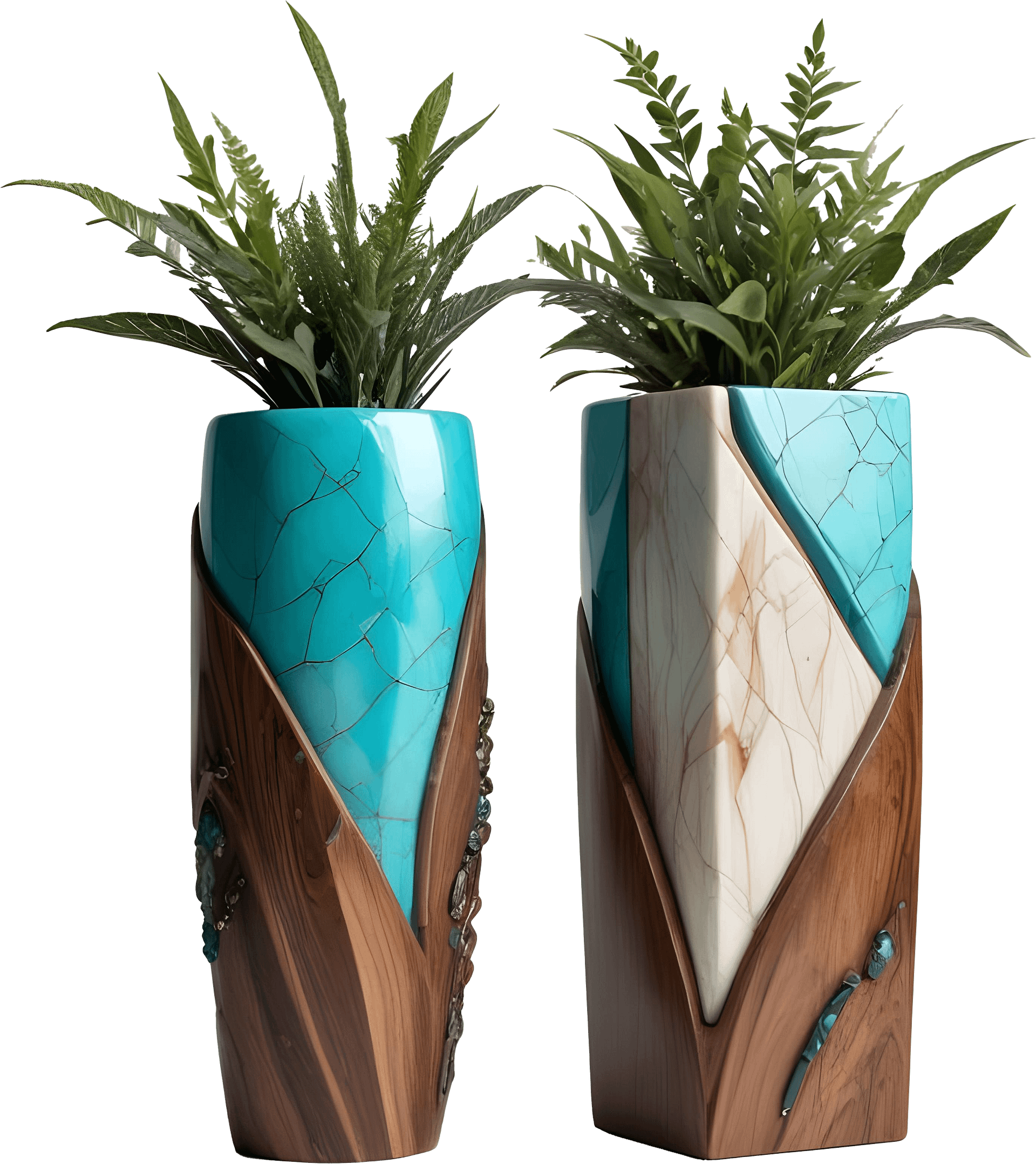 Collection song of the waves Art Deco Vase, PNG product image (1)