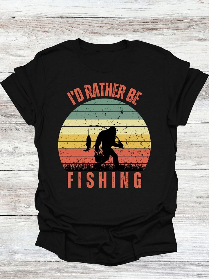 I'd Rather Be Fishing Retro T-Shirt product image (1)