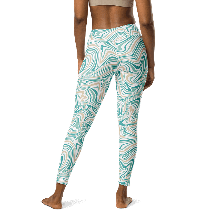 Marble Waves High-Waisted Leggings - Artistic Flow product image (2)