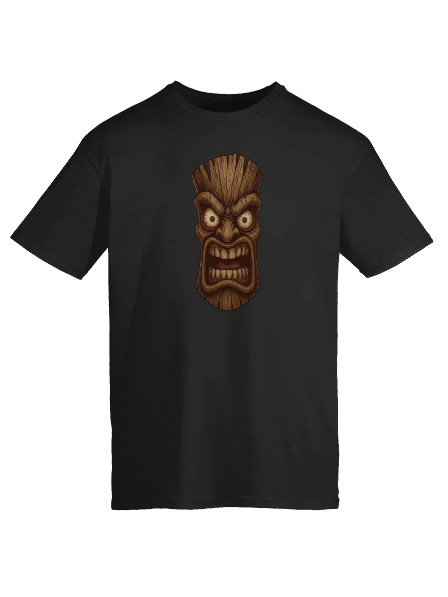 Intense Expression Tiki Wooden Mask T-Shirt product image (4)