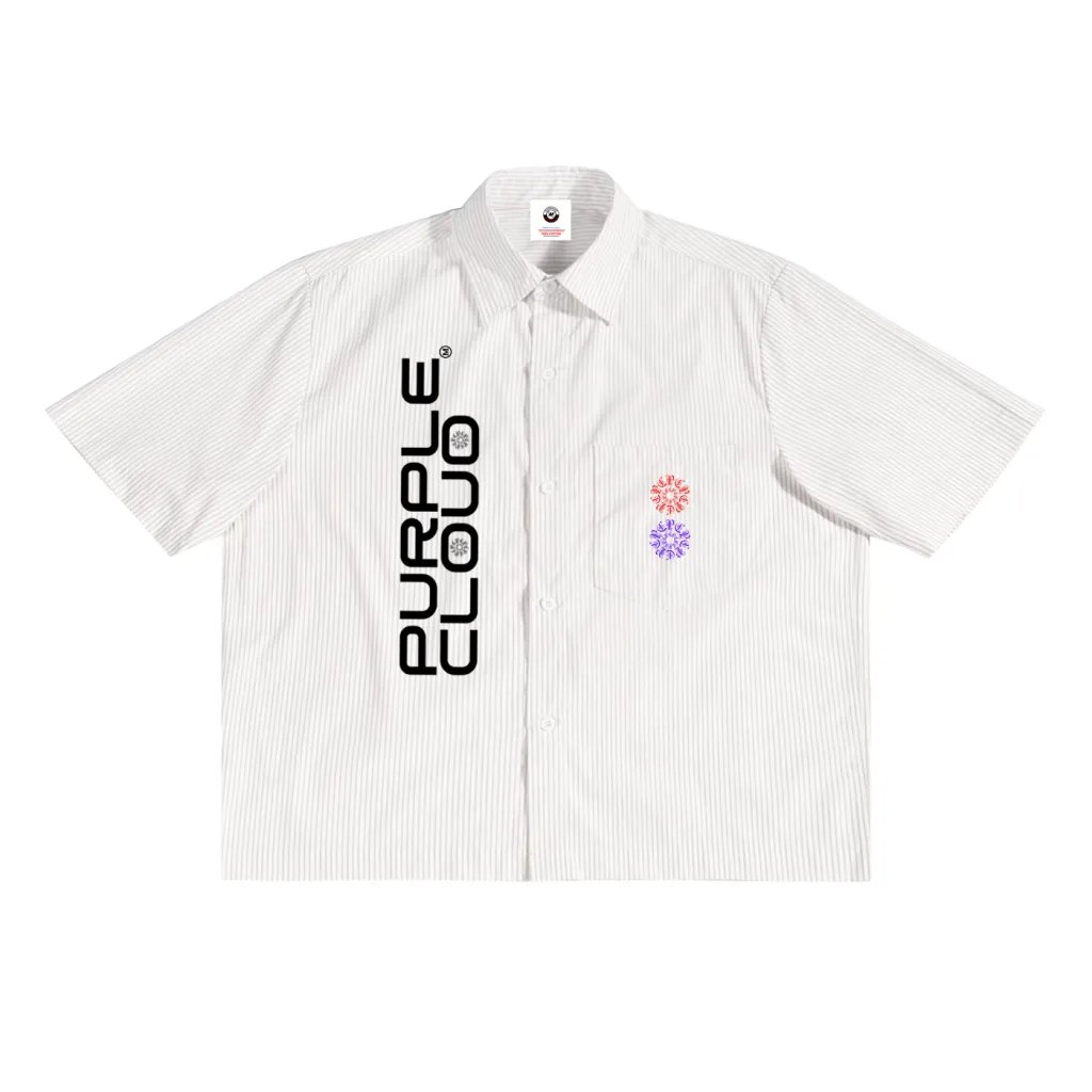 PURPLE CLOUD STRIPED BUTTON UP 009 product image (1)