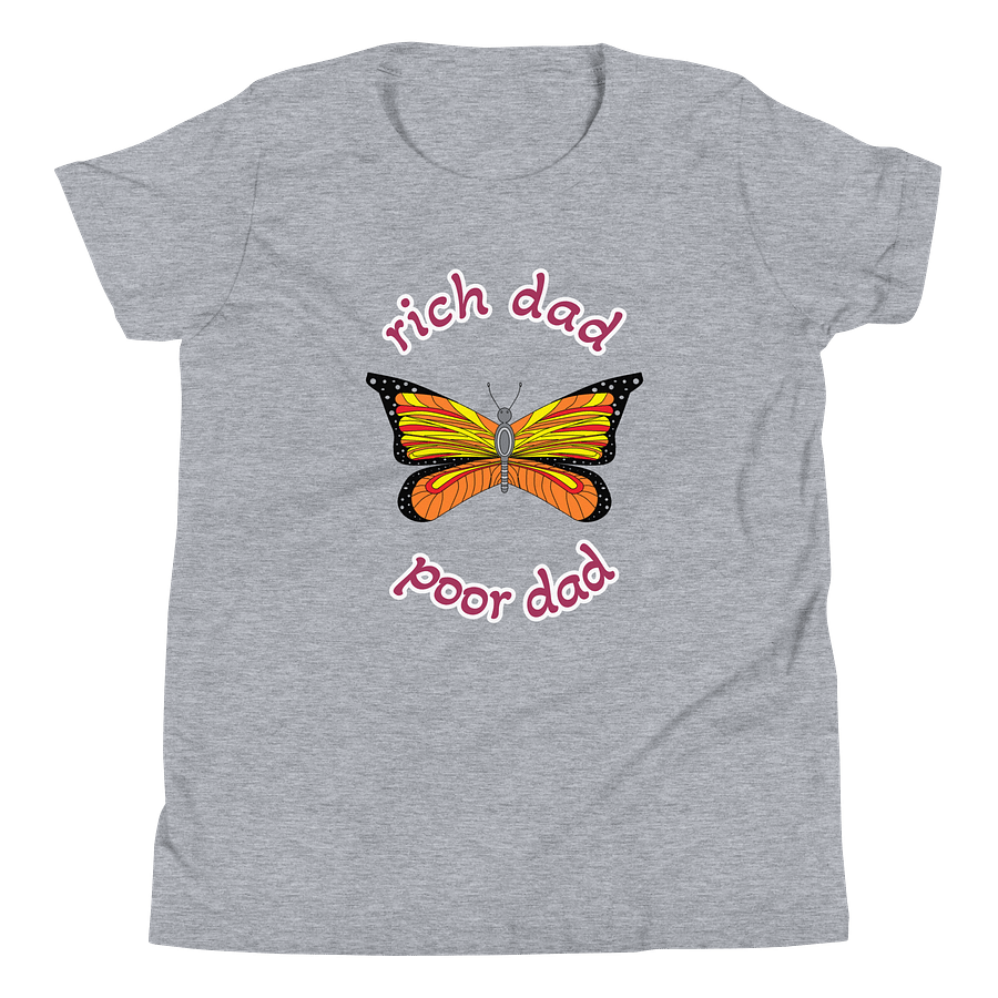 Colorful Butterfly 'Rich Dad Poor Dad' Youth T-Shirt product image (53)