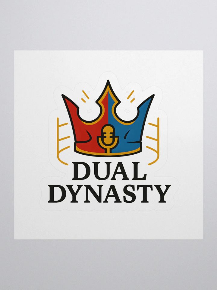 Crowned Chaos: Dual Dynasty Emblem Sticker product image (2)