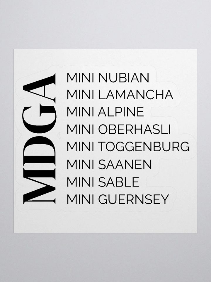 MDGA Breeds sticker product image (1)