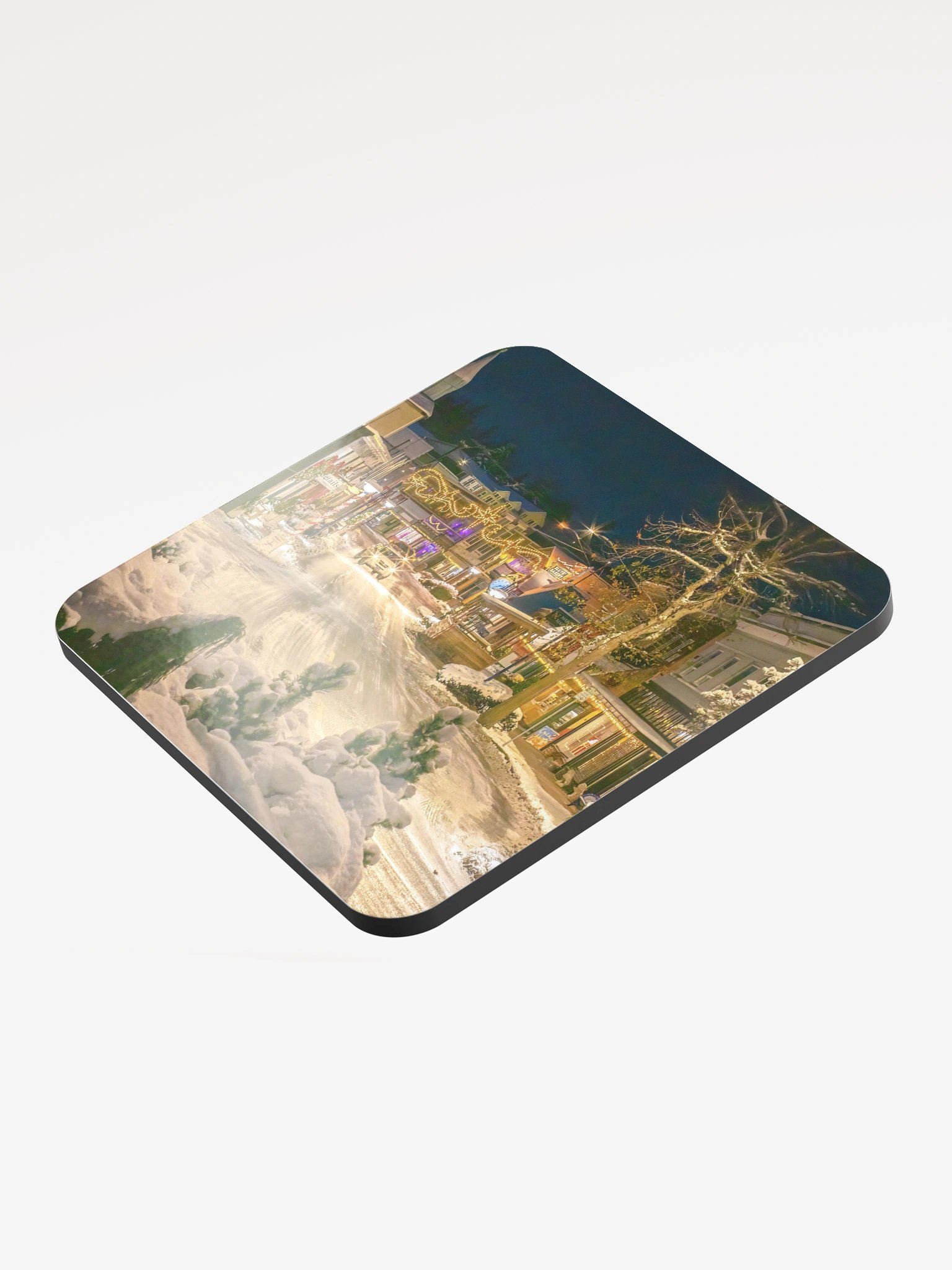 Poulsbo Winter Solstice Glossed Cork Coaster product image (3)