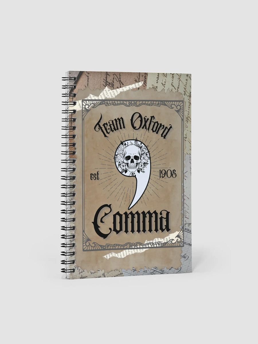 Forks & Fandoms ✒️ Team Oxford Comma Vintage Spiral Journal product image (1)