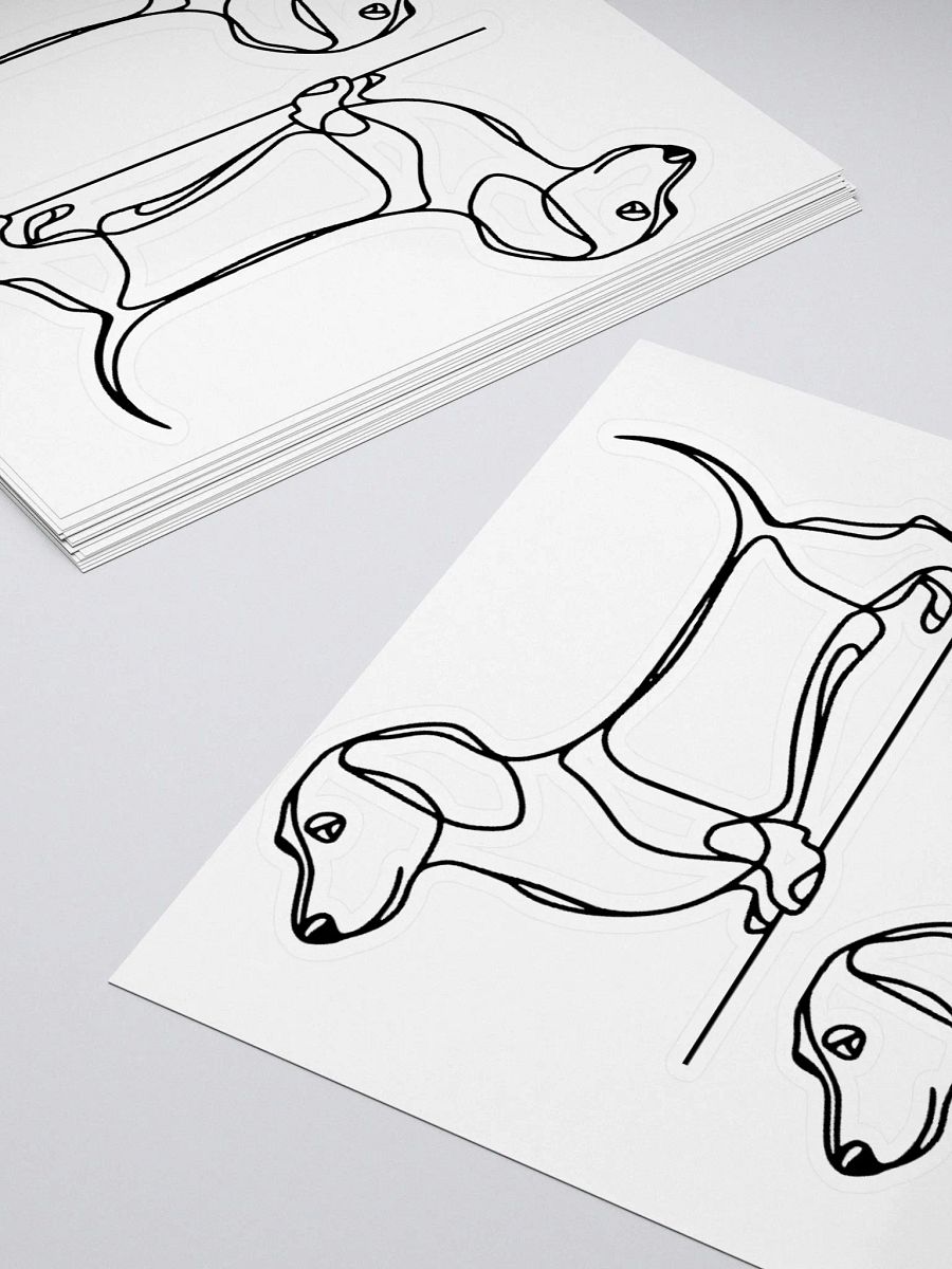 Minimalist Dachshund Line Art stickers for Dog Lovers product image (11)