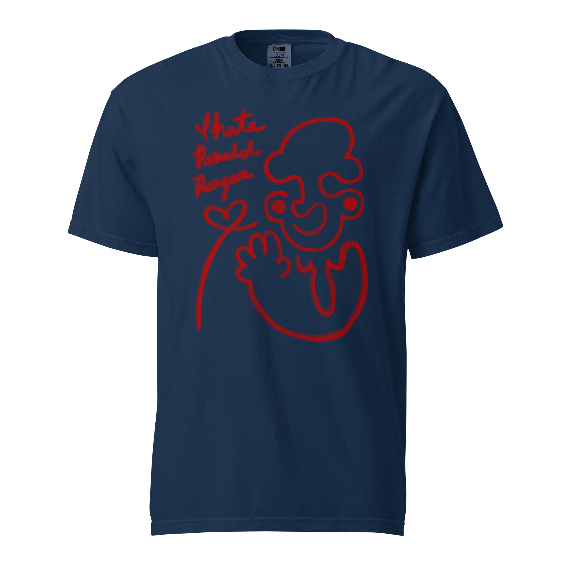 I Hate Ronald Reagan ❤️ T-Shirt [NAVY] product image (1)