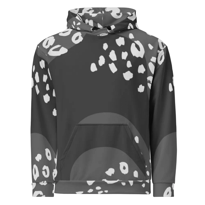 Grey Leopard Abstract Recycled Hoodie product image (1)